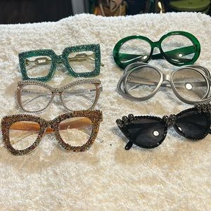 Six pair of glasses